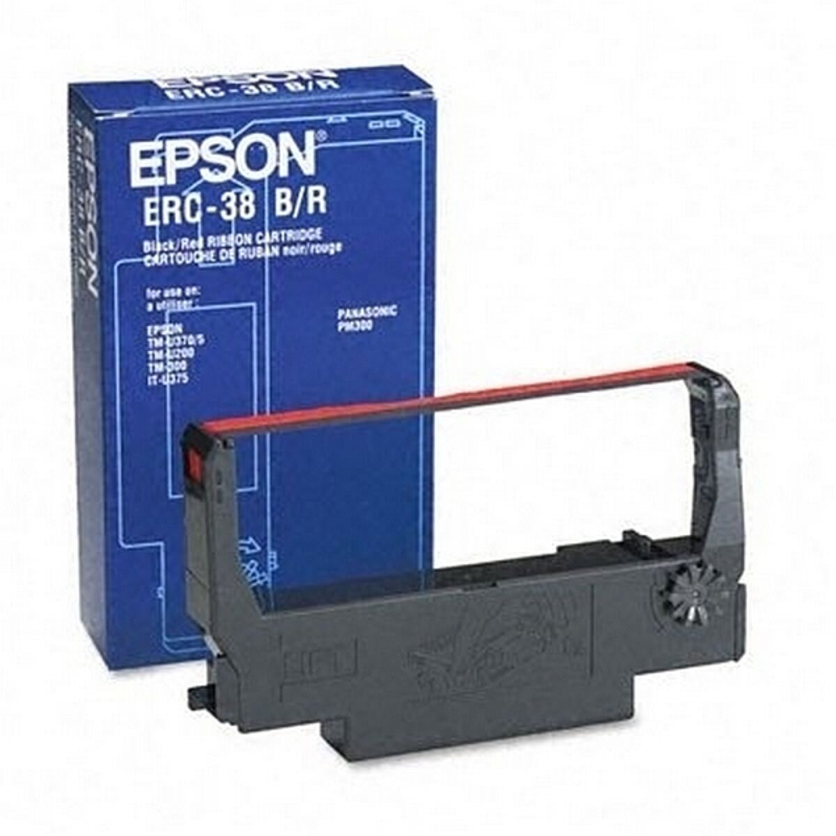 Original Dot Matrix Tape Epson ERC-38BR Black Red Original Dot Matrix Tape Epson ERC-38BR Black Red