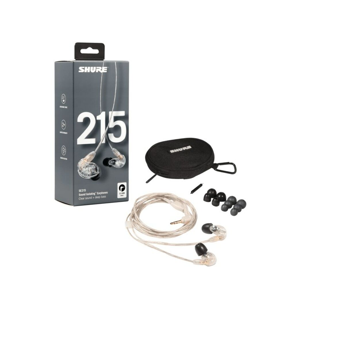 Headphones with Microphone Shure SE215 Pro Transparent Headphones with Microphone Shure SE215 Pro Transparent