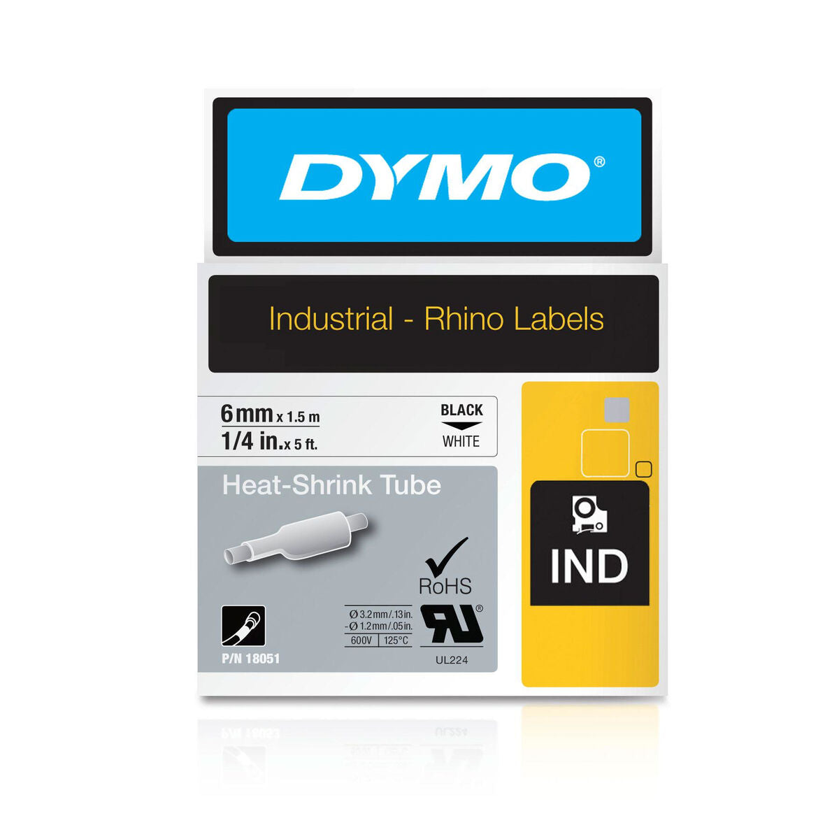 Laminated Tape for Labelling Machines ID1-6 Dymo 18051 White Laminated Tape for Labelling Machines ID1-6 Dymo 18051 White