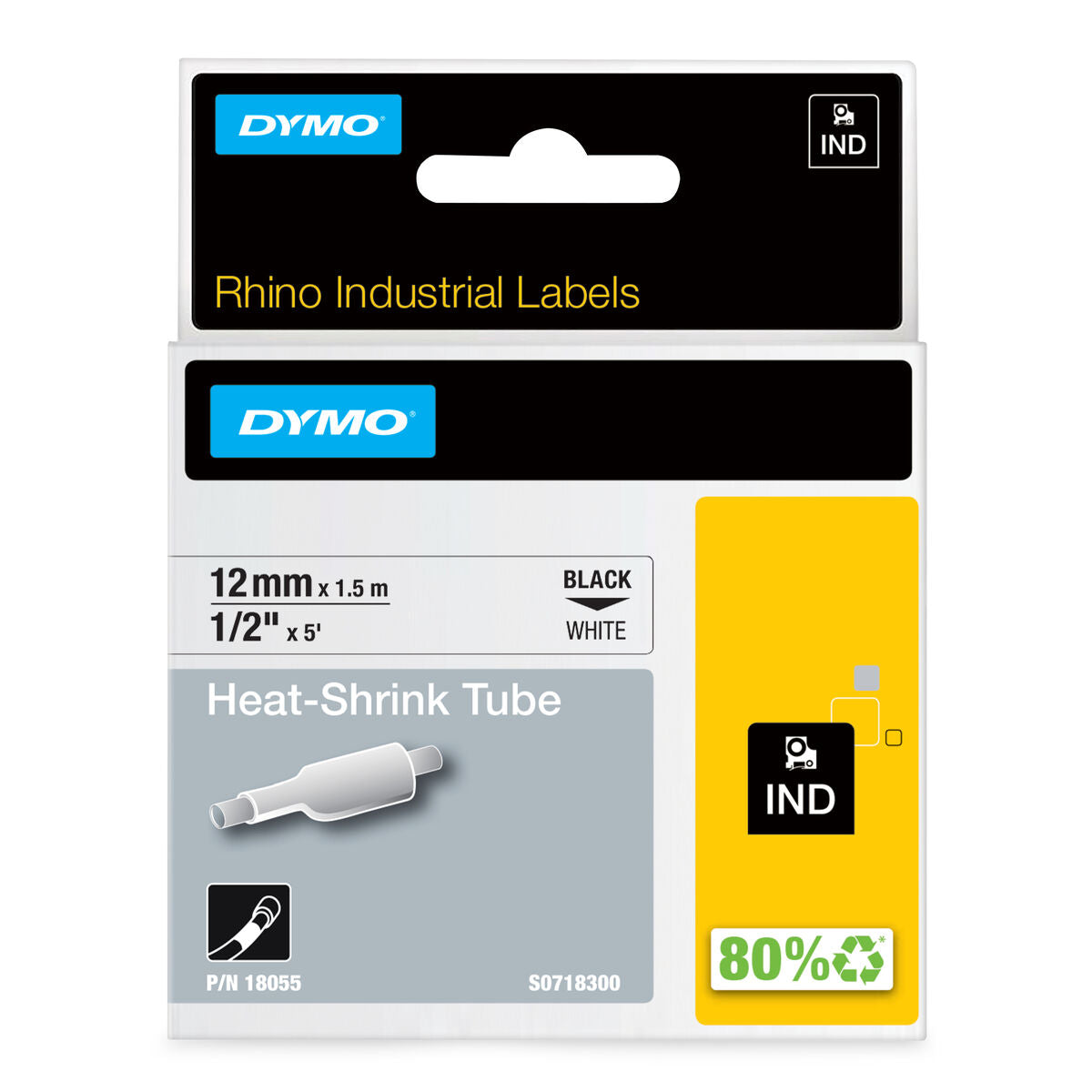 Laminated Tape for Labelling Machines Dymo 18055 White 12 mm Laminated Tape for Labelling Machines Dymo 18055 White 12 mm