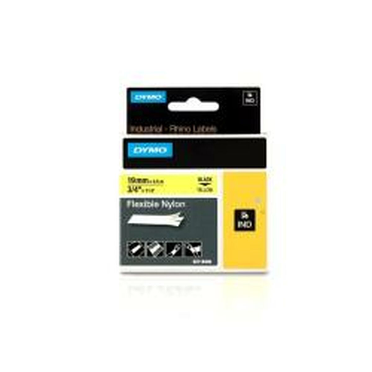 Laminated Tape for Labelling Machines Dymo Nylon Flexible IND Multicolour Black/Yellow Laminated Tape for Labelling Machines Dymo Nylon Flexible IND Multicolour Black/Yellow