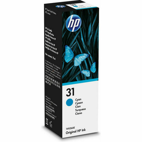 Ink for cartridge refills HP 31 70-ml Cyan Original Ink Bottle Cyan Ink for cartridge refills HP 31 70-ml Cyan Original Ink Bottle Cyan