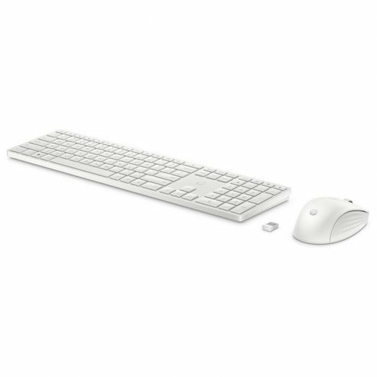 Keyboard and Wireless Mouse HP 4R016AA White Spanish Qwerty Keyboard and Wireless Mouse HP 4R016AA White Spanish Qwerty