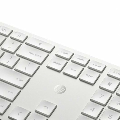 Keyboard and Wireless Mouse HP 4R016AA White Spanish Qwerty Keyboard and Wireless Mouse HP 4R016AA White Spanish Qwerty