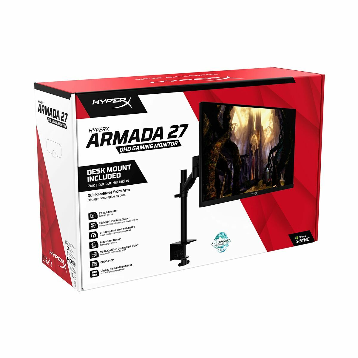 Gaming Monitor HP 64V69AA Quad HD 27" Gaming Monitor HP 64V69AA Quad HD 27"