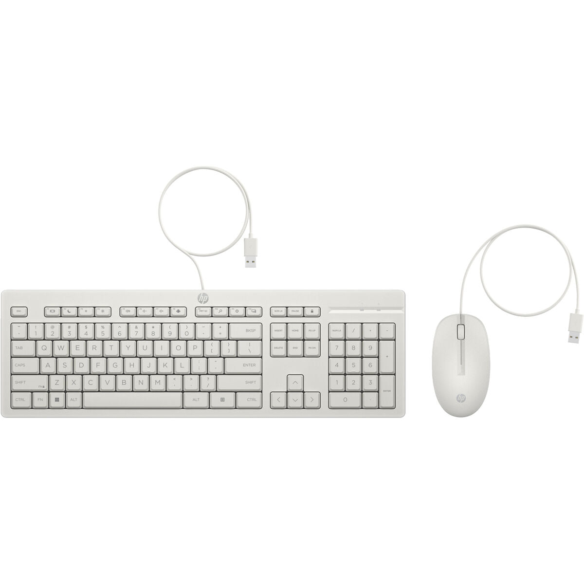 Keyboard and Mouse HP 86J24AA White Keyboard and Mouse HP 86J24AA White
