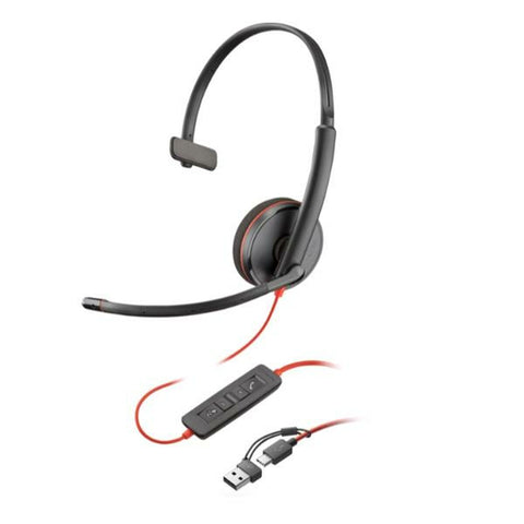 Headphone with Microphone HP Blackwire 3210 Black Headphone with Microphone HP Blackwire 3210 Black