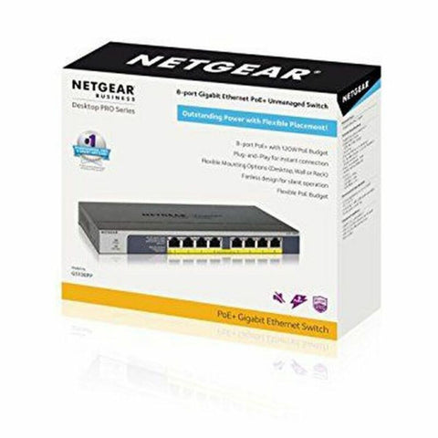 Cabinet Switch Netgear GS108PP-100EUS 16 Gbps Cabinet Switch Netgear GS108PP-100EUS 16 Gbps