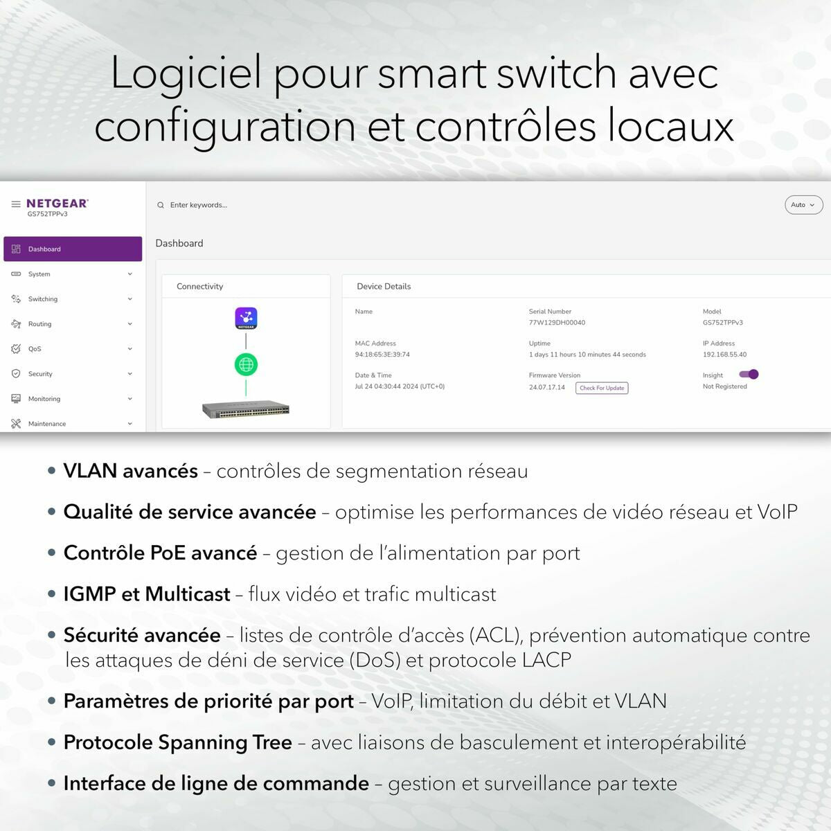 Switch Netgear GS728TXUP-300EUS Switch Netgear GS728TXUP-300EUS