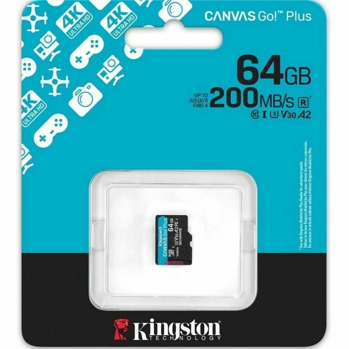 Memory Card Micro SDXC Kingston CANVAS Select Plus 64 GB Memory Card Micro SDXC Kingston CANVAS Select Plus 64 GB