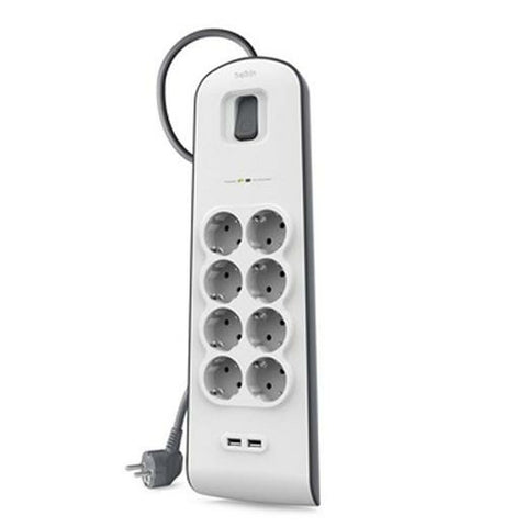 Power Socket 8 Sockets with Switch Belkin BSV804VF2M USB x 2 (2 m) Power Socket 8 Sockets with Switch Belkin BSV804VF2M USB x 2 (2 m)