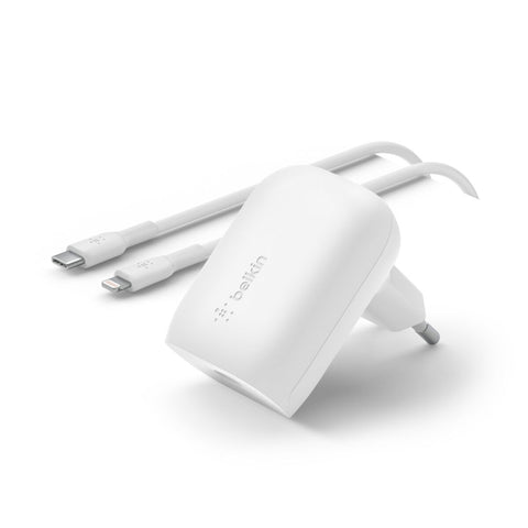 Wall Charger Belkin WCA005VF1MWH-B5 White 25 W 30 W Wall Charger Belkin WCA005VF1MWH-B5 White 25 W 30 W