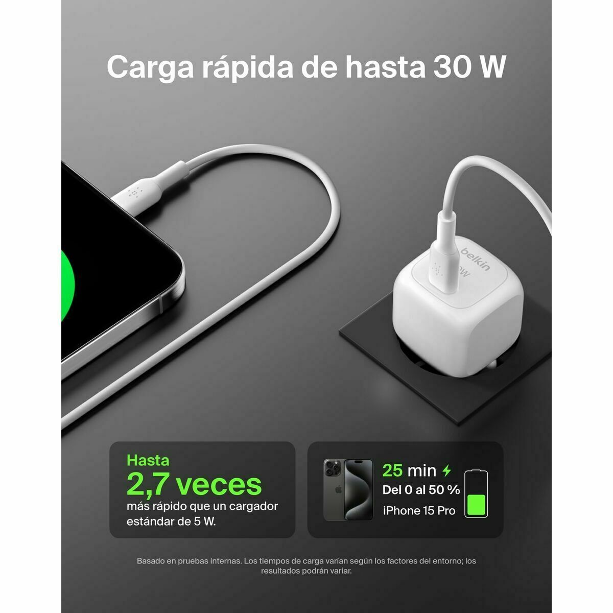 Lightning Cable Belkin WCA008KQWH White 30 W Lightning Cable Belkin WCA008KQWH White 30 W