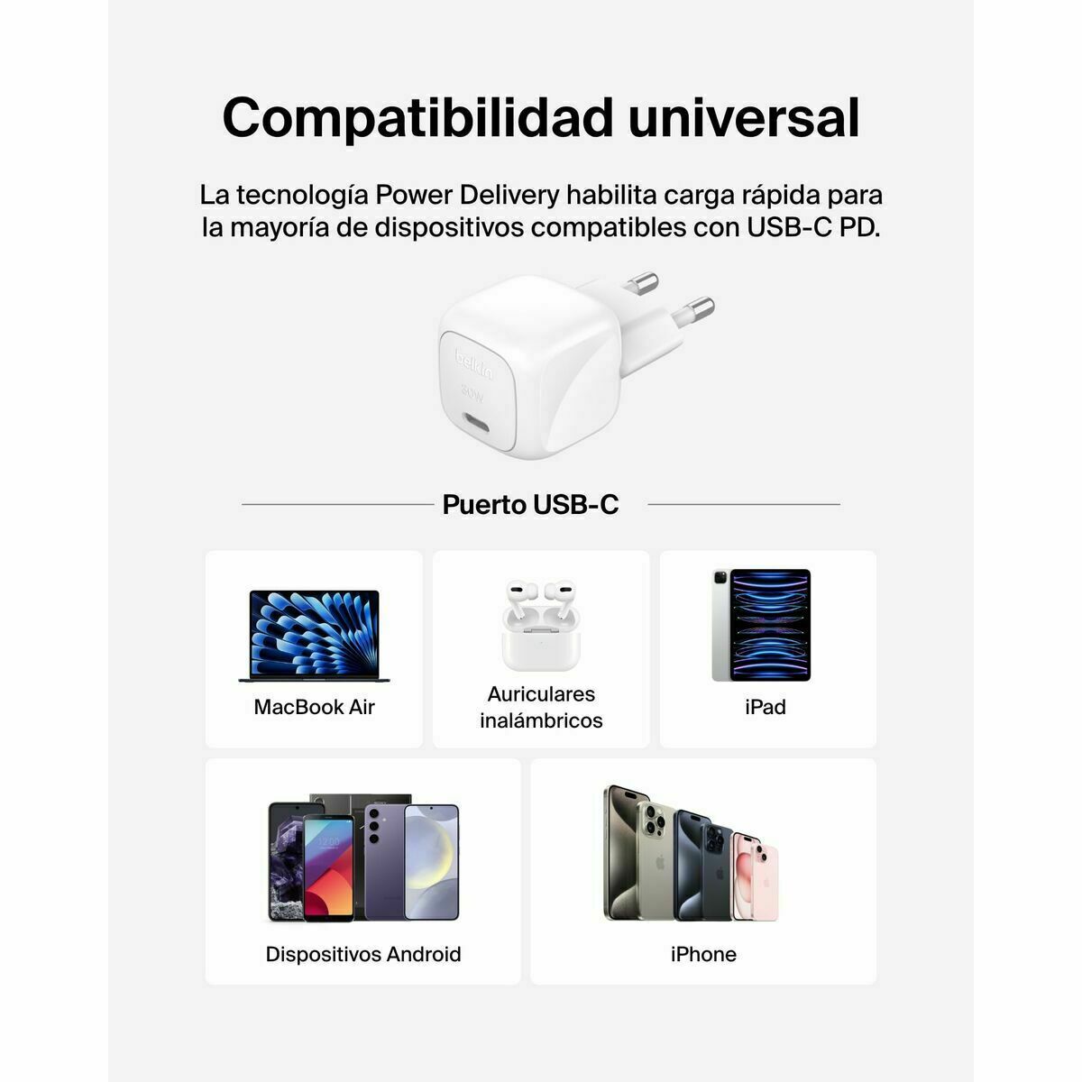 Lightning Cable Belkin WCA008KQWH White 30 W Lightning Cable Belkin WCA008KQWH White 30 W