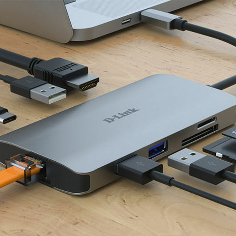 USB Hub C D-Link DUB-M810 Silver 100 W USB Hub C D-Link DUB-M810 Silver 100 W