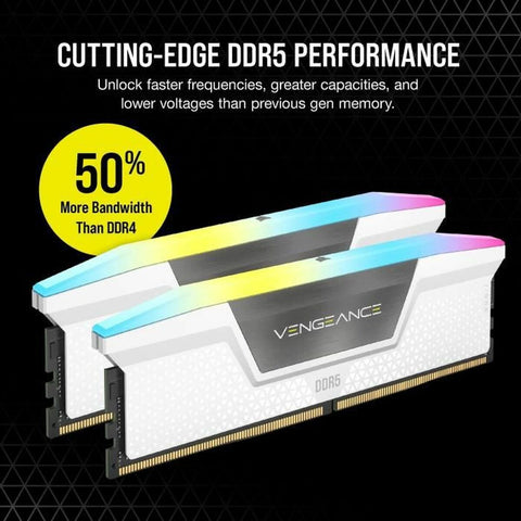 RAM Memory Corsair CMH32GX5M2B6000C40W 32 GB DDR5 6000 MHz CL40 RAM Memory Corsair CMH32GX5M2B6000C40W 32 GB DDR5 6000 MHz CL40