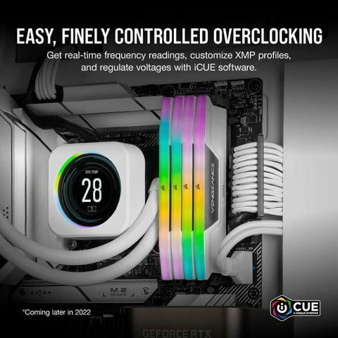 RAM Memory Corsair CMH32GX5M2B6000C40W 32 GB DDR5 6000 MHz CL40 RAM Memory Corsair CMH32GX5M2B6000C40W 32 GB DDR5 6000 MHz CL40