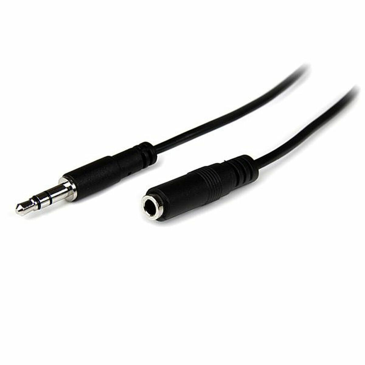 Jack Extension Cable (3.5 mm) Startech MU2MMFS              (2 m) Black Jack Extension Cable (3.5 mm) Startech MU2MMFS              (2 m) Black
