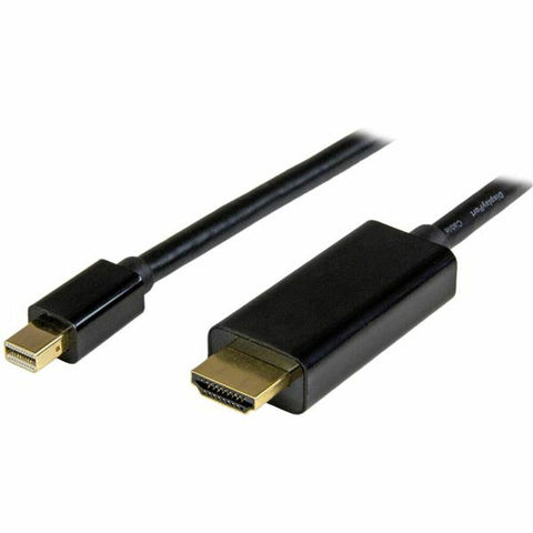 DisplayPort to HDMI Cable Startech MDP2HDMM1MB 4K Ultra HD Black 1 m DisplayPort to HDMI Cable Startech MDP2HDMM1MB 4K Ultra HD Black 1 m
