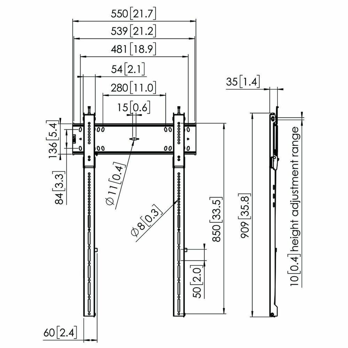 TV Mount Vogel's 7368150 43" 100" 100 kg TV Mount Vogel's 7368150 43" 100" 100 kg