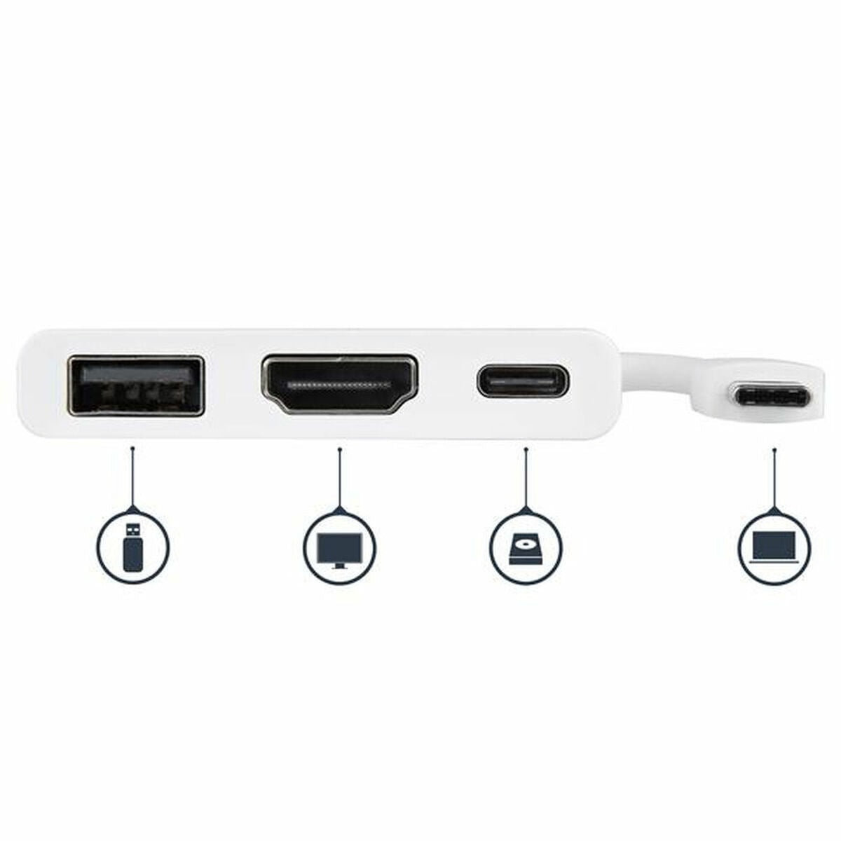 Dock Startech CDP2HDUACPW          4K Ultra HD White Dock Startech CDP2HDUACPW          4K Ultra HD White