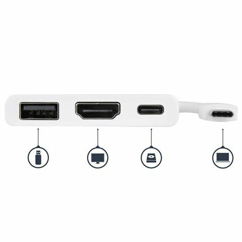 Dock Startech CDP2HDUACPW          4K Ultra HD White Dock Startech CDP2HDUACPW          4K Ultra HD White