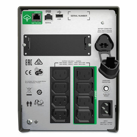 Uninterruptible Power Supply System Interactive UPS APC SMT1500IC Uninterruptible Power Supply System Interactive UPS APC SMT1500IC