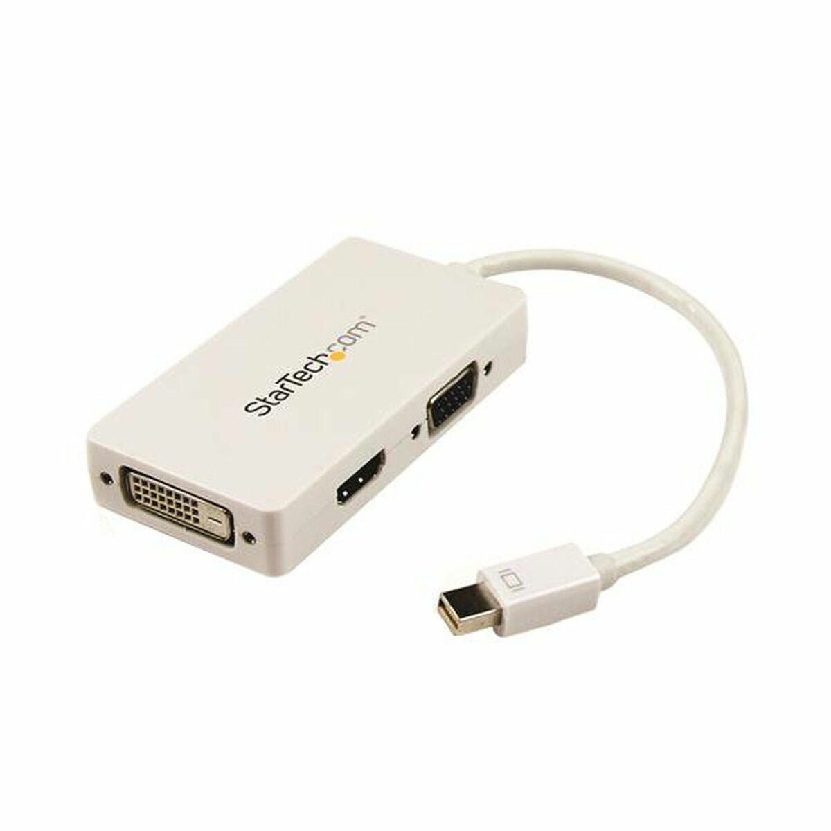 Mini DisplayPort to VGA/DVI/HDMI adapter Startech MDP2VGDVHDW White Black Mini DisplayPort to VGA/DVI/HDMI adapter Startech MDP2VGDVHDW White Black