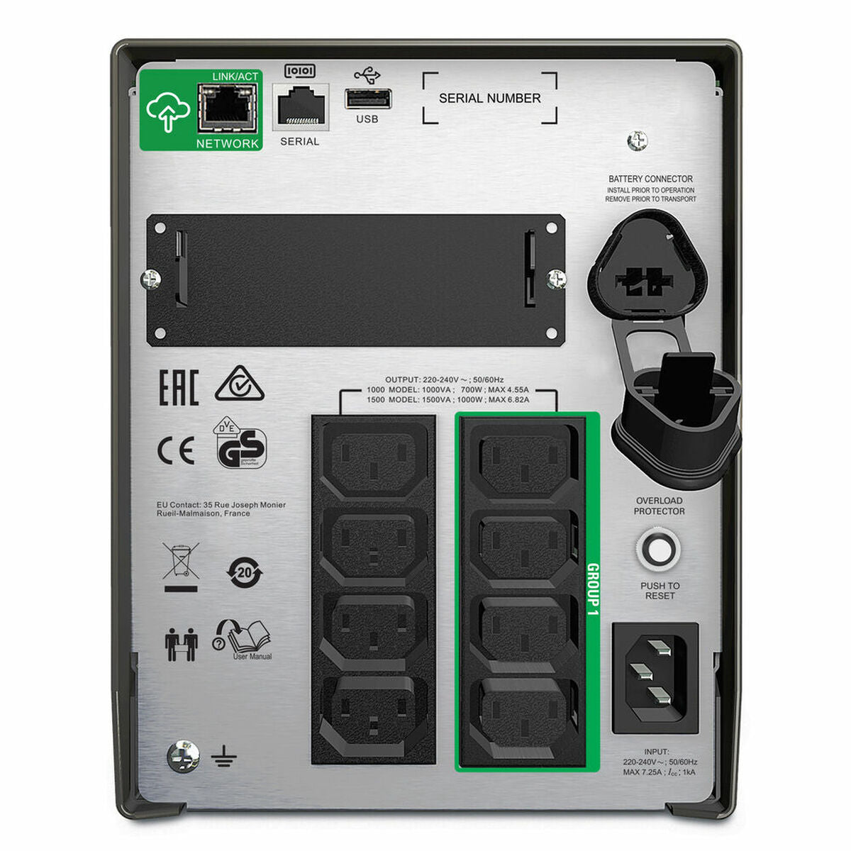 Uninterruptible Power Supply System Interactive UPS APC SMT1000IC Uninterruptible Power Supply System Interactive UPS APC SMT1000IC