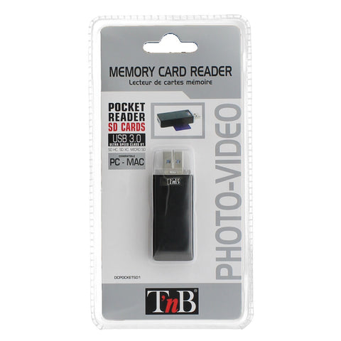 External Card Reader T'NB DCPOCKETSD1 Black External Card Reader T'NB DCPOCKETSD1 Black