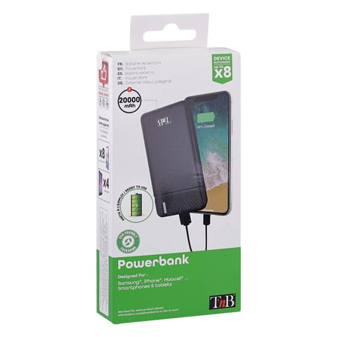 Powerbank T'NB PBU20000 Black 20000 mAh Powerbank T'NB PBU20000 Black 20000 mAh