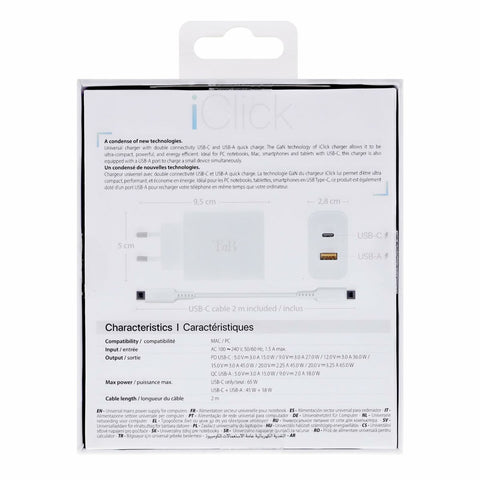 Wall Charger + USB-C Cable T'NB CHNBTINY65 65 W Wall Charger + USB-C Cable T'NB CHNBTINY65 65 W