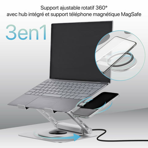 Notebook Stand T'NB iClick Metal Modern 360º rotation Notebook Stand T'NB iClick Metal Modern 360º rotation