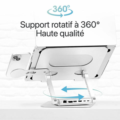 Notebook Stand T'NB iClick Metal Modern 360º rotation Notebook Stand T'NB iClick Metal Modern 360º rotation