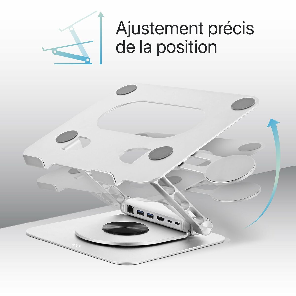 Notebook Stand T'NB iClick Metal Modern 360º rotation Notebook Stand T'NB iClick Metal Modern 360º rotation
