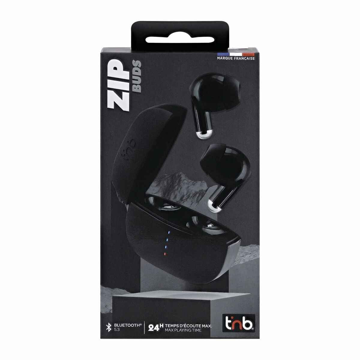 Wireless Earphones with Charging Case T'NB ZIP 2 Black Wireless Earphones with Charging Case T'NB ZIP 2 Black