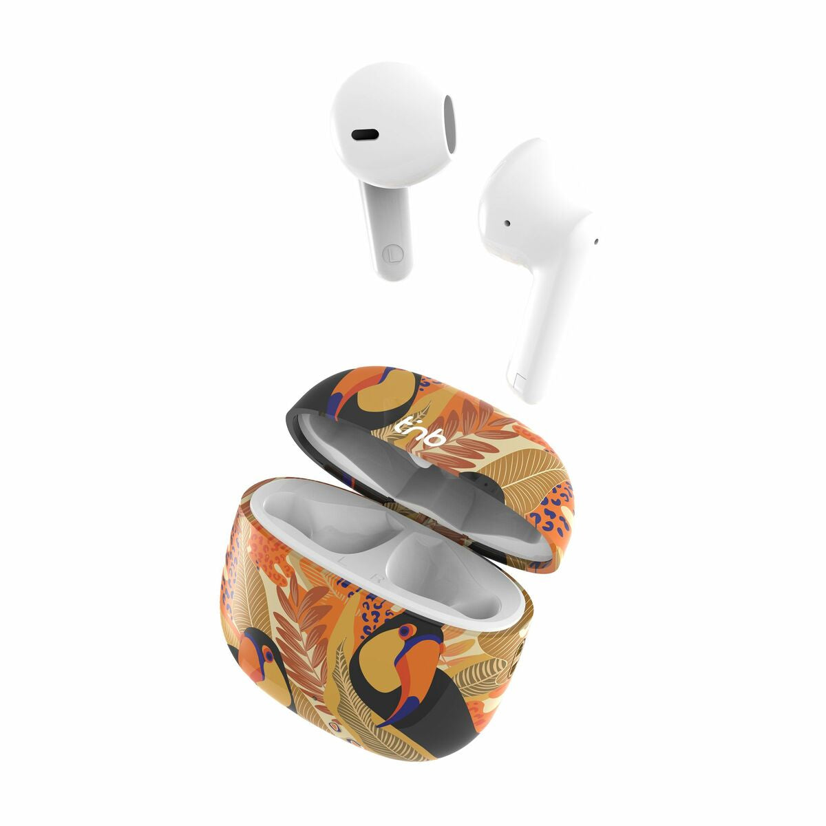 Wireless Earphones with Charging Case T'NB TOUCAN Yellow Orange Wireless Earphones with Charging Case T'NB TOUCAN Yellow Orange