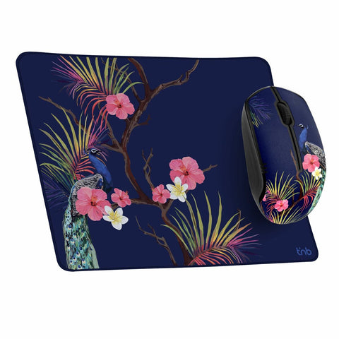 Gaming Mouse and Mat T'NB TROPIC Dark blue Gaming Mouse and Mat T'NB TROPIC Dark blue