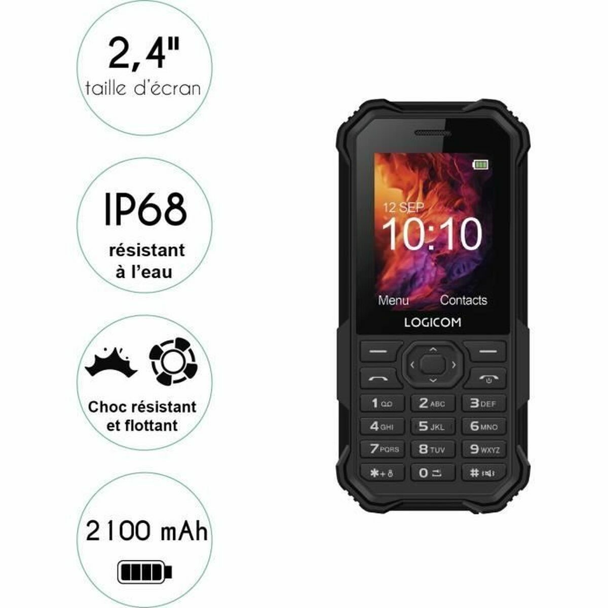 Mobile phone Logicom XTREM 40 Black 2.4" Mobile phone Logicom XTREM 40 Black 2.4"