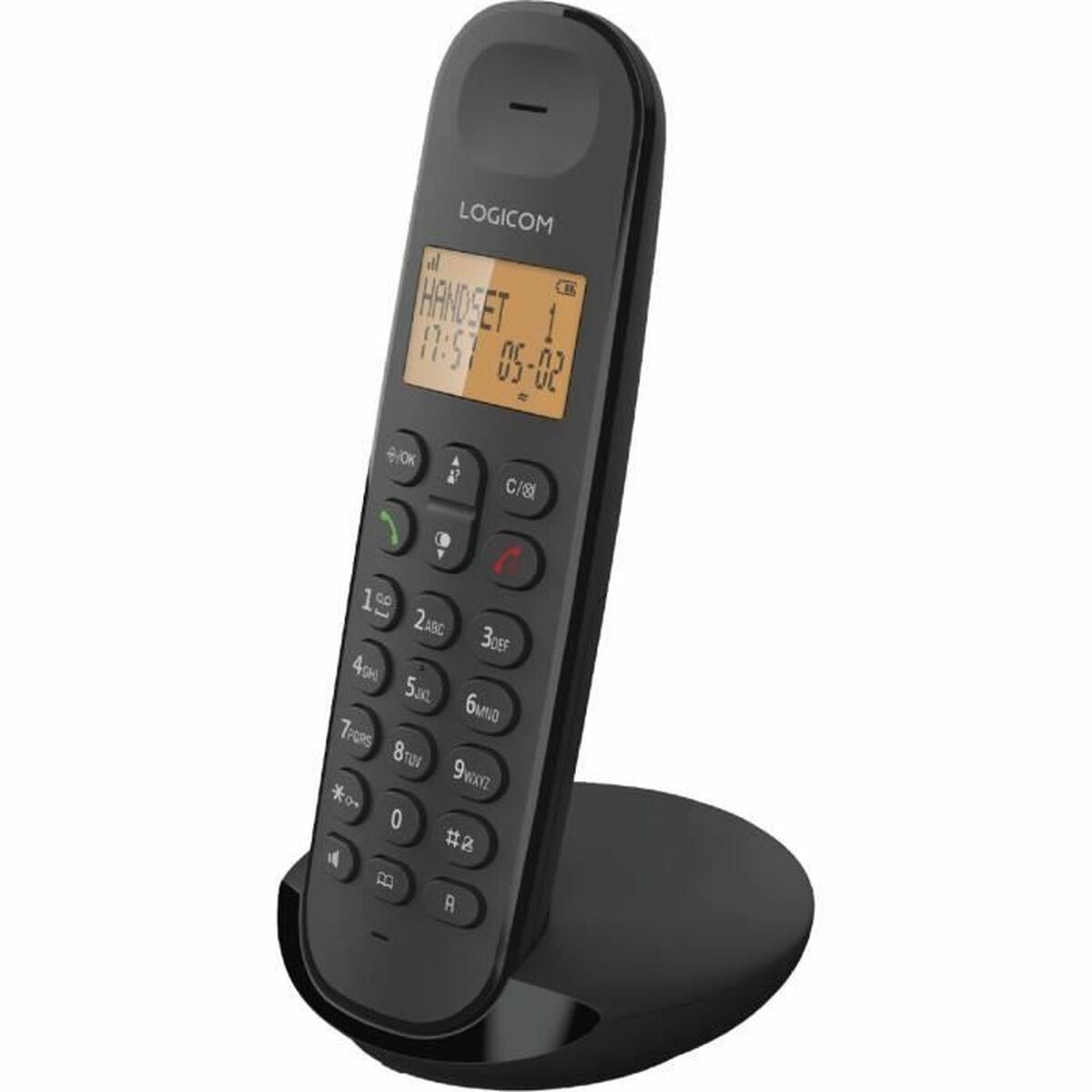 Landline Telephone Logicom DECT ILOA 150 SOLO Black Landline Telephone Logicom DECT ILOA 150 SOLO Black