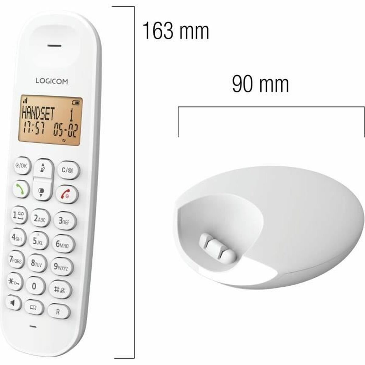 Landline Telephone Logicom DECT ILOA 150 SOLO White Landline Telephone Logicom DECT ILOA 150 SOLO White