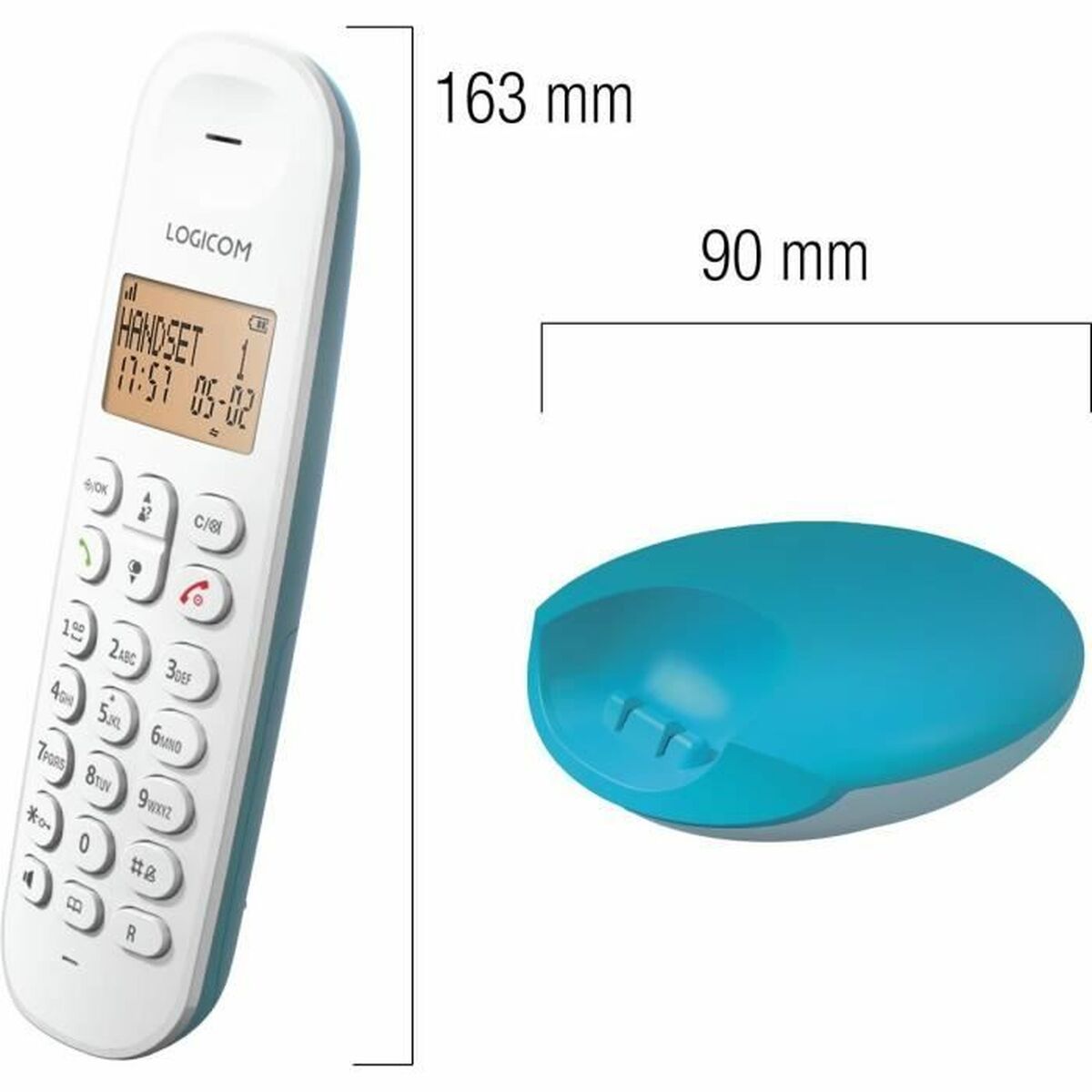 Landline Telephone Logicom DECT ILOA 150 SOLO Turquoise Landline Telephone Logicom DECT ILOA 150 SOLO Turquoise