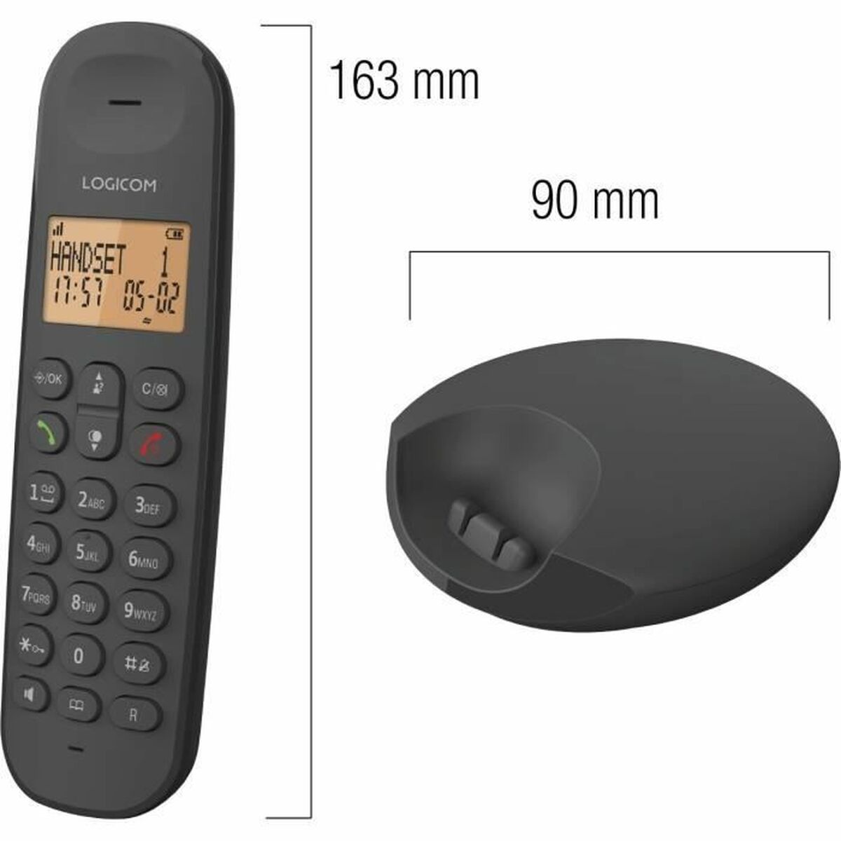 Landline Telephone Logicom DECT ILOA 250 DUO Black Landline Telephone Logicom DECT ILOA 250 DUO Black