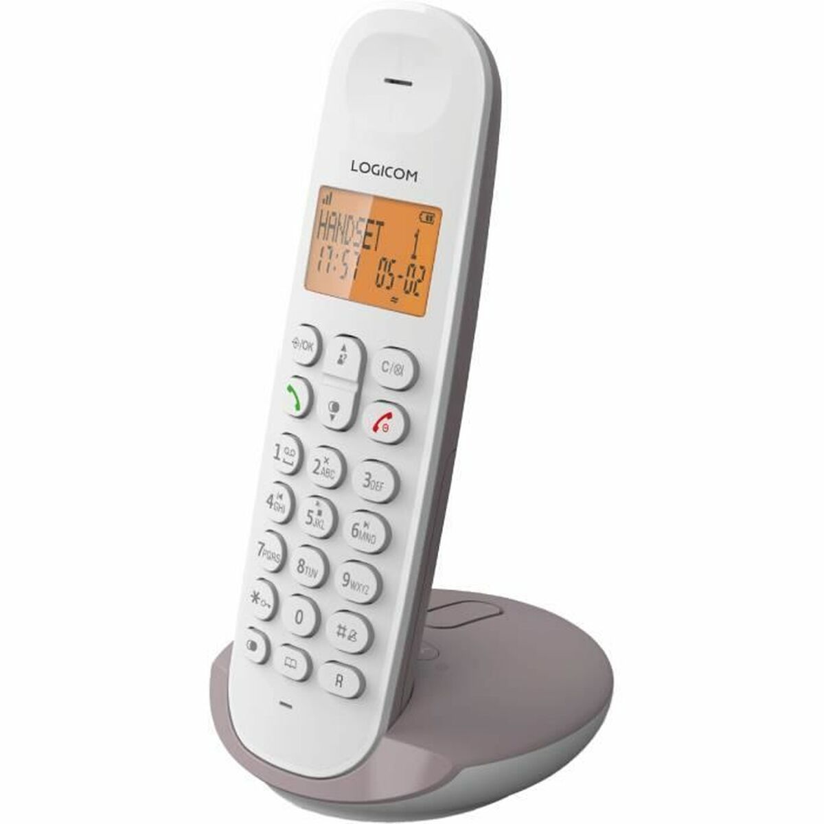 Wireless Phone Logicom ILOA 155T SOLO Brown Grey Taupe Wireless Phone Logicom ILOA 155T SOLO Brown Grey Taupe
