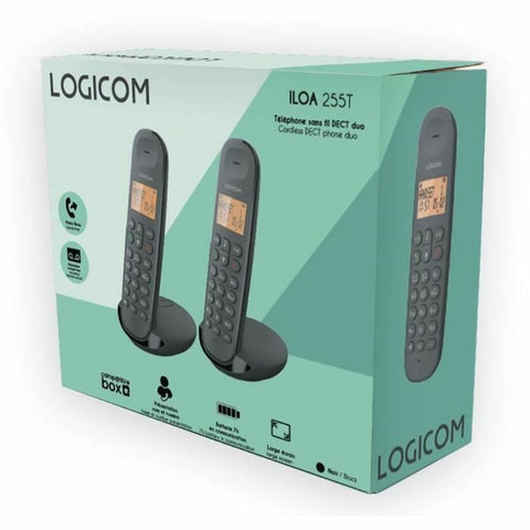 Landline Telephone Logicom DECT ILOA 255T DUO Black Landline Telephone Logicom DECT ILOA 255T DUO Black