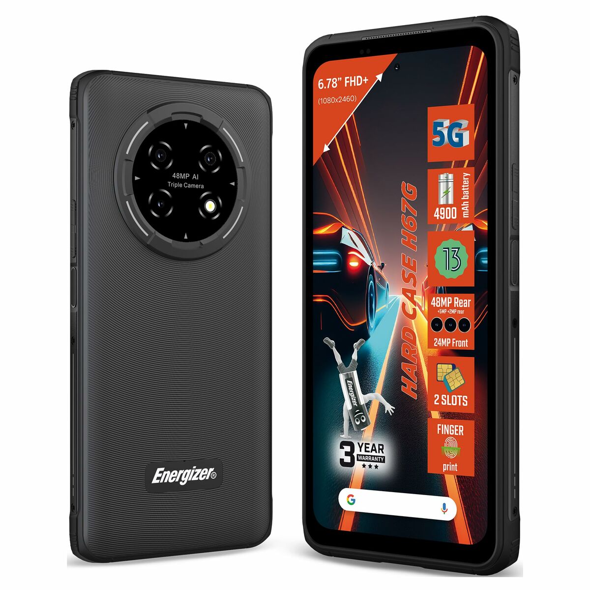 Mobile telephone for older adults Energizer H67GEU Octa Core 4 GB RAM 128 GB Black 6,78" Mobile telephone for older adults Energizer H67GEU Octa Core 4 GB RAM 128 GB Black 6,78"