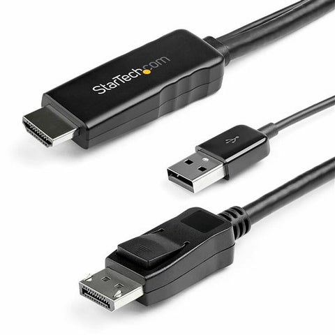 DisplayPort to HDMI Adapter Startech HD2DPMM3M 3 m Black DisplayPort to HDMI Adapter Startech HD2DPMM3M 3 m Black