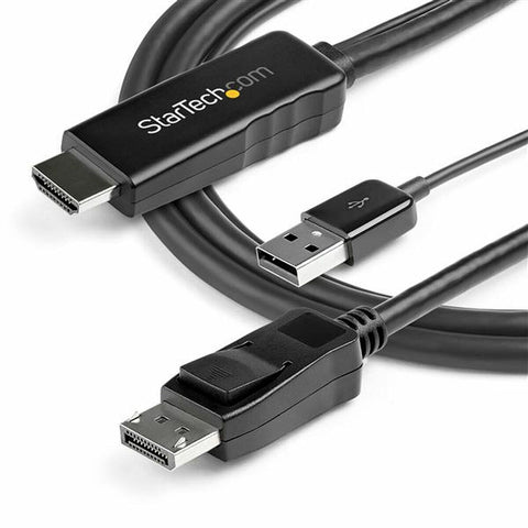 DisplayPort to HDMI Adapter Startech HD2DPMM3M 3 m Black DisplayPort to HDMI Adapter Startech HD2DPMM3M 3 m Black