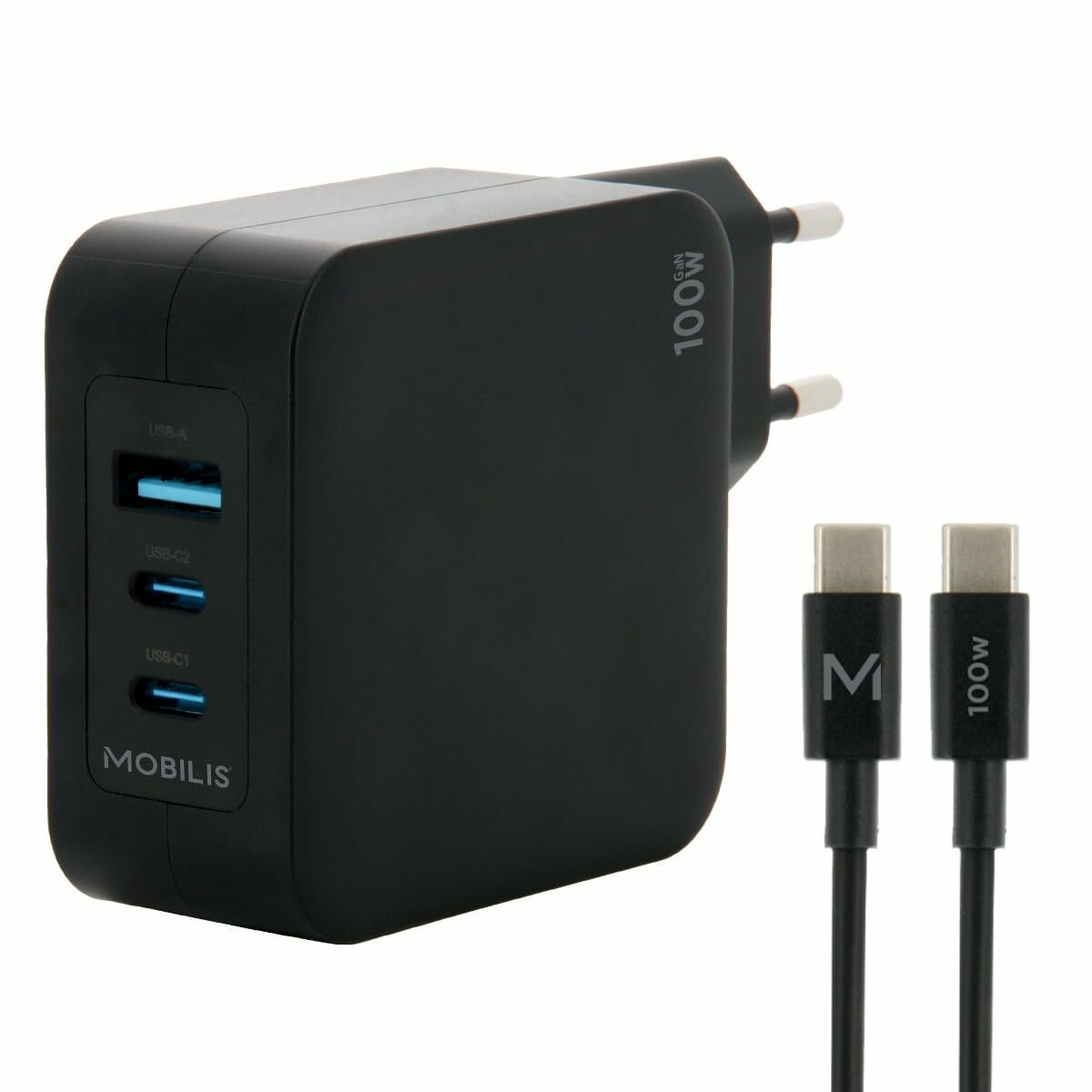 Tablet Charger Mobilis 001365 Black 100 W Tablet Charger Mobilis 001365 Black 100 W