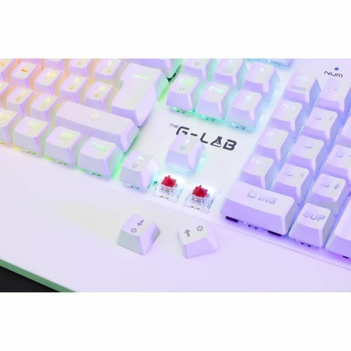 Mechanical keyboard The G-Lab KEYZ RUBIDIUM White Azerty French Mechanical keyboard The G-Lab KEYZ RUBIDIUM White Azerty French